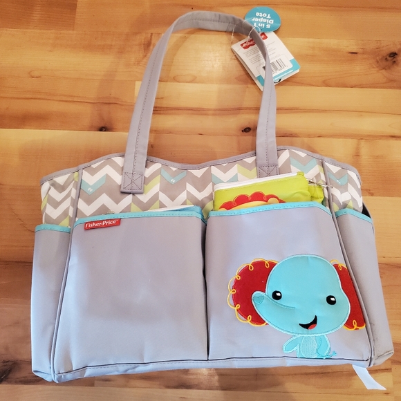 Fisher-Price Handbags - Elephant Baby Diaper Tote NWT